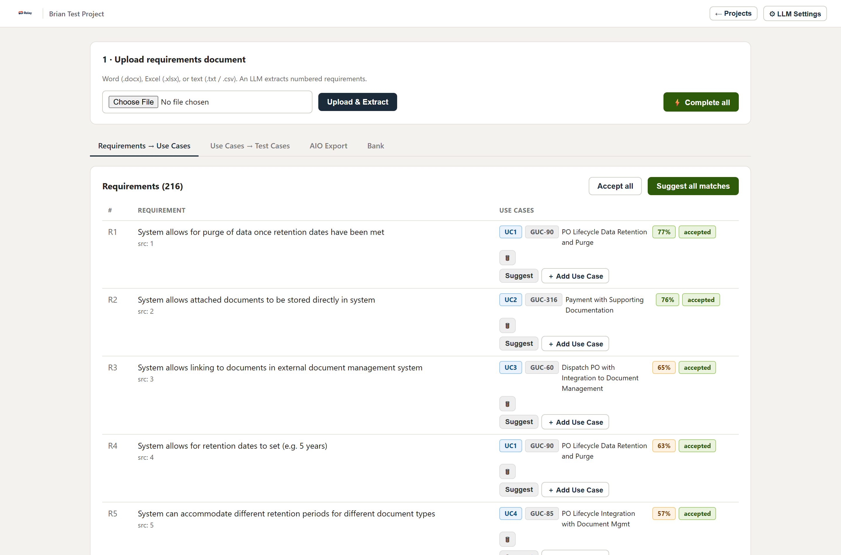 Relay screenshot